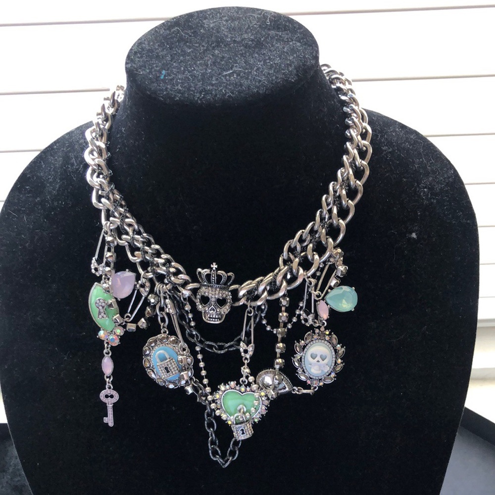 Betsy Johnson’s Cameo & skull necklace